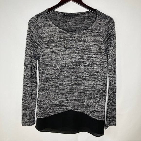 White House Black Market Tops - White House Black Market Women's Grey Round Neck Pull Over Blouse Top Size XS